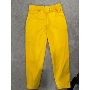 Vintage Gitano Yellow High Waisted Tapered Pants Womens 16 Long 80s 90s Retro
